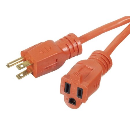 American Imaginations SJTW Extension Cord, 16 AWG, Outdoor, 16/3, 1 Outlets, Orange, Plastic, 590.55 in AI-37255